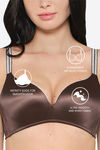 Wacoal Padded Non-Wired 3/4Th Coverage T-Shirt Bra - Dark Brown — thumbnail 7
